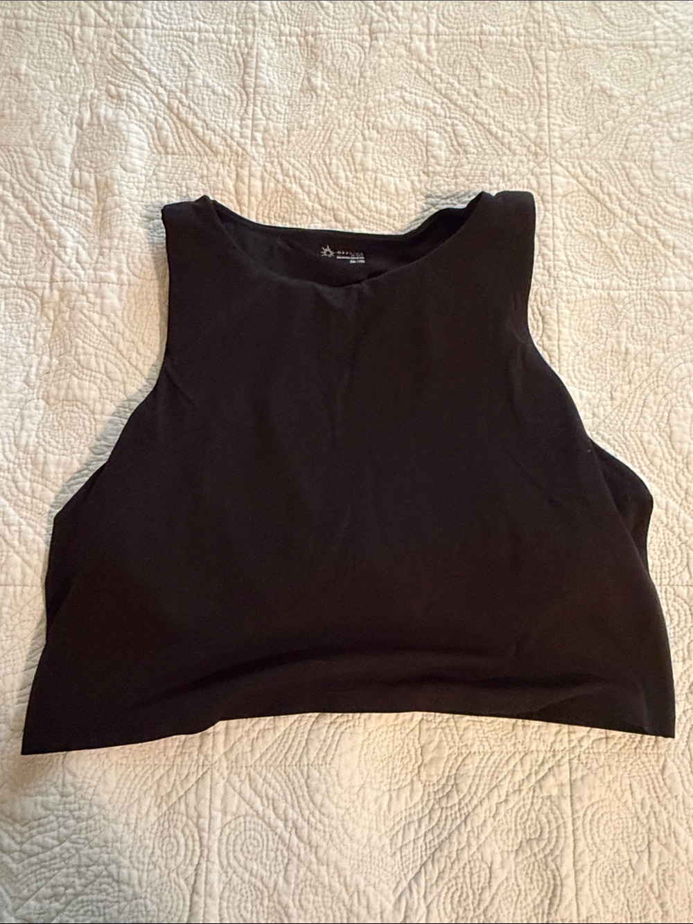 aerie Black Sleeveless Crop Tank
